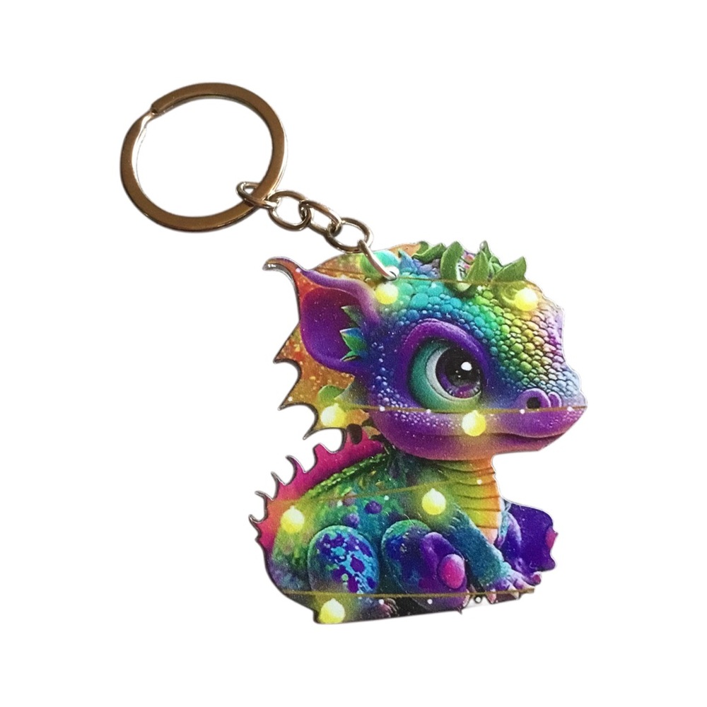 Colorful Cute Dragon Keychain